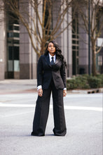 Load image into Gallery viewer, Business in front, Party in the back Black Tulle Power Suit