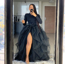 Load image into Gallery viewer, Custom Made Hi-Slit Tulle Skirt