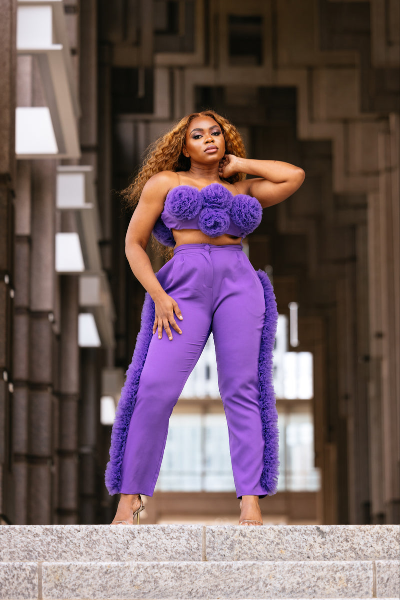 Oyemwen Hot Pink Tulle Pants