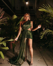 Load image into Gallery viewer, Forbidden Garden Draped Mini Dress