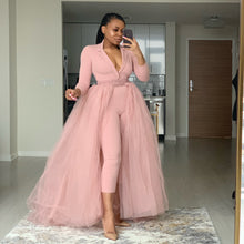 Load image into Gallery viewer, Custom made mauve tulle jumpsuit
