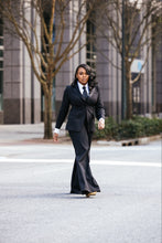 Load image into Gallery viewer, Business in front, Party in the back Black Tulle Power Suit