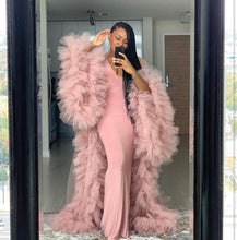 Load image into Gallery viewer, Custom made Tulle Robe with Matching Slip