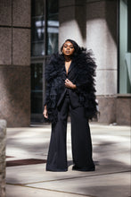 Load image into Gallery viewer, Business in front, Party in the back Black Tulle Power Suit