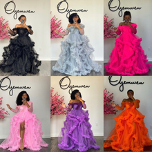 Load image into Gallery viewer, Custom Tulle Robe Off Shoulder in Custom Color