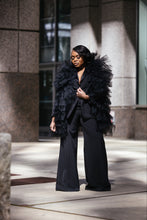 Load image into Gallery viewer, Business in front, Party in the back Black Tulle Power Suit