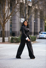 Load image into Gallery viewer, Business in front, Party in the back Black Tulle Power Suit