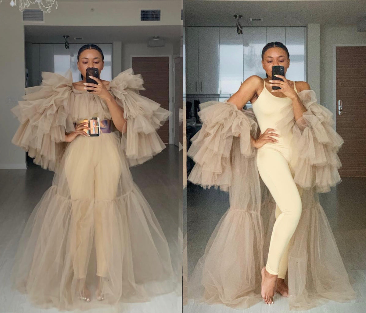 Oyemwen White Sheer Overlay