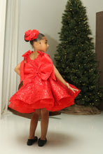 Load image into Gallery viewer, Custom made Kids Red sequins dress
