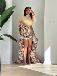 Custom Made Satin Rosette Skirt Only