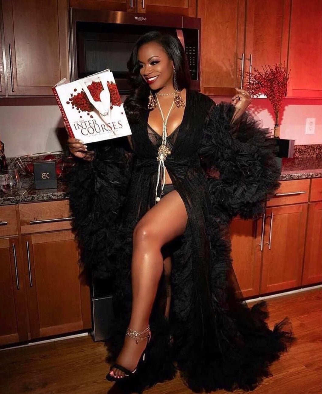 Kandi Burruss (Real Housewives of Atlanta) in Tulle Robe