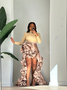 Custom Made Satin Rosette Skirt Only