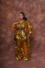 Load image into Gallery viewer, Party Romance Gold Jumpsuit
