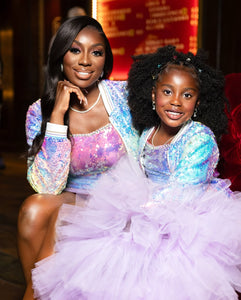 Wendy Osefo (Real Housewives of Patomac) in our Exaggerated Mommy and Me Skirt Set