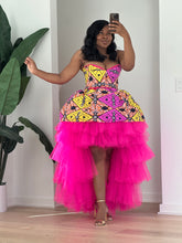 Load image into Gallery viewer, Pink Ankara Orchid skirt set
