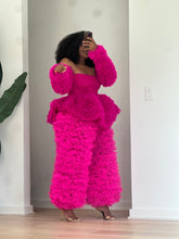 Load image into Gallery viewer, Zainab Tulle Peplum Top
