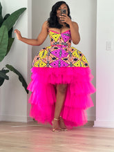 Load image into Gallery viewer, Pink Ankara Orchid skirt set
