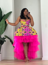 Load image into Gallery viewer, Pink Ankara Orchid skirt set

