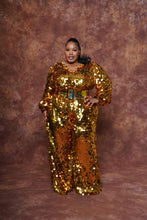 Load image into Gallery viewer, Party Romance Gold Jumpsuit
