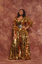 Load image into Gallery viewer, Party Romance Gold Jumpsuit
