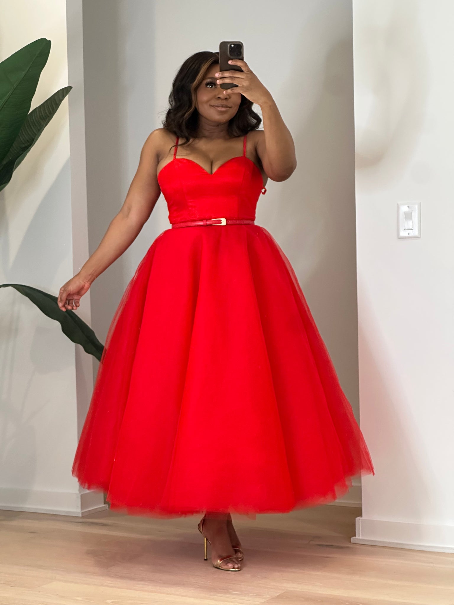 Romance Red Tulle Dress Oyemwen Romance Red Tulle Dress Oyemwen