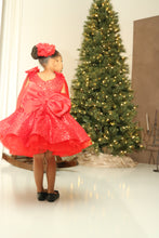 Load image into Gallery viewer, Custom made Kids Red sequins dress
