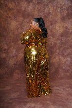 Load image into Gallery viewer, Party Romance Gold Jumpsuit
