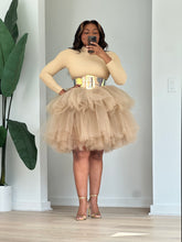 Load image into Gallery viewer, Nude Mini Orchid Turtleneck Skirt Set
