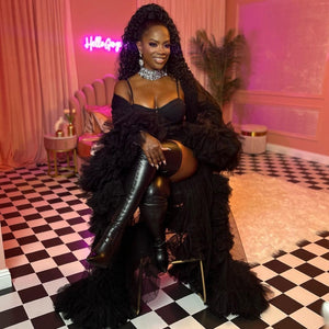 Kandi Burruss (Real Housewives of Atlanta) in Tulle Robe