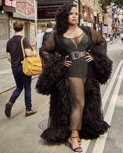 Natasha Rothwell in Tulle Robe with Train