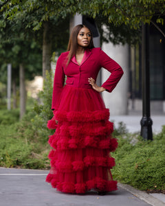 Prefall Red Blazer Dress