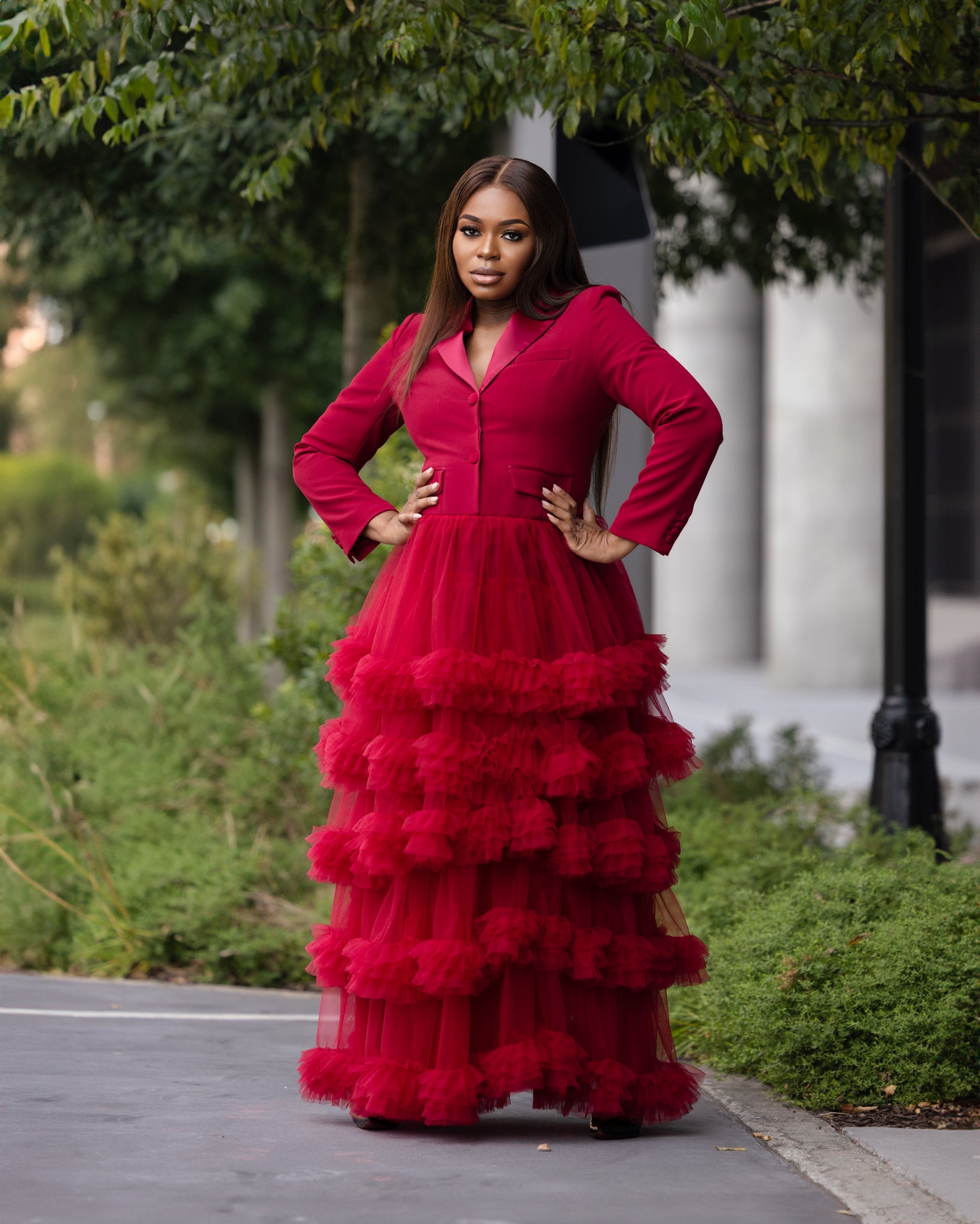 Prefall Red Blazer Dress Oyemwen Prefall Red Blazer Dress Oyemwen