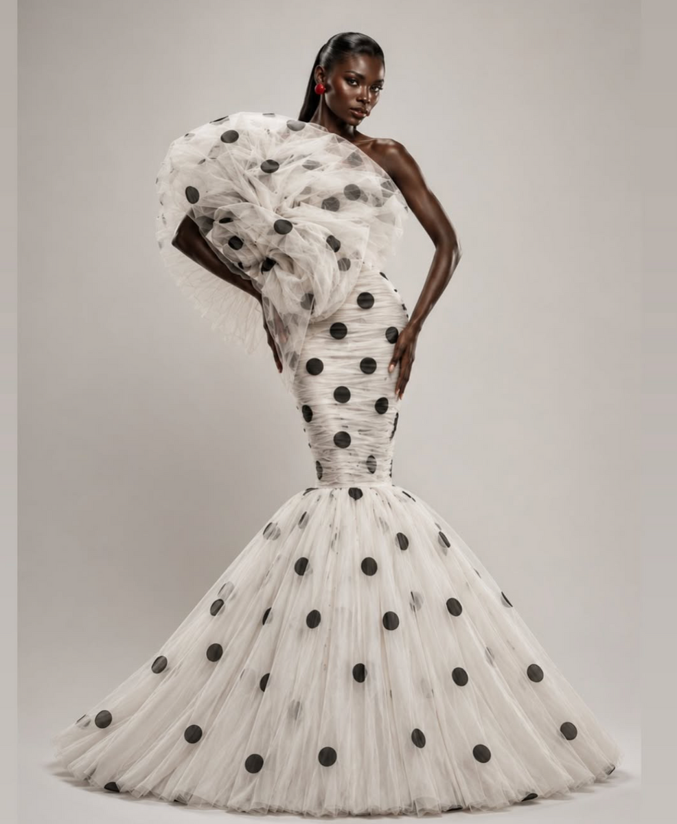 Polka Dot Tulle Mermaid Gown – Oyemwen