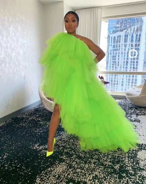 Yung Miami in Orchid Dress Neon Green – Oyemwen