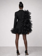 Load image into Gallery viewer, Power Ruffle Blazer Dress
