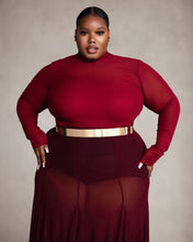 Load image into Gallery viewer, Fall Ruby Turtleneck Sheer Skirt Set
