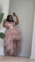 Load and play video in Gallery viewer, Mauve Pink Orchid Sequins Skirt Set
