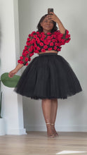 Load and play video in Gallery viewer, Midnight Rosette Tulle Set
