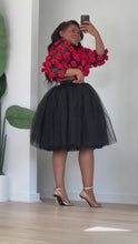 Load and play video in Gallery viewer, Midnight Rosette Tulle Set

