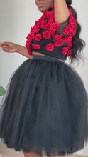 Load and play video in Gallery viewer, Midnight Rosette Tulle Set
