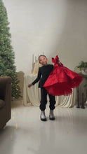 Load and play video in Gallery viewer, Custom made Kids Red sequins dress
