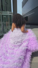 Load and play video in Gallery viewer, Spring Lavender Tulle Dress with a Train
