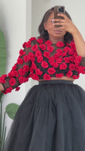 Load and play video in Gallery viewer, Midnight Rosette Tulle Set
