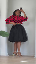 Load and play video in Gallery viewer, Midnight Rosette Tulle Set
