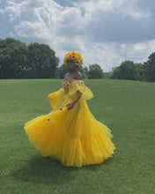 Load and play video in Gallery viewer, Custom Made Sunflower Garden Dress
