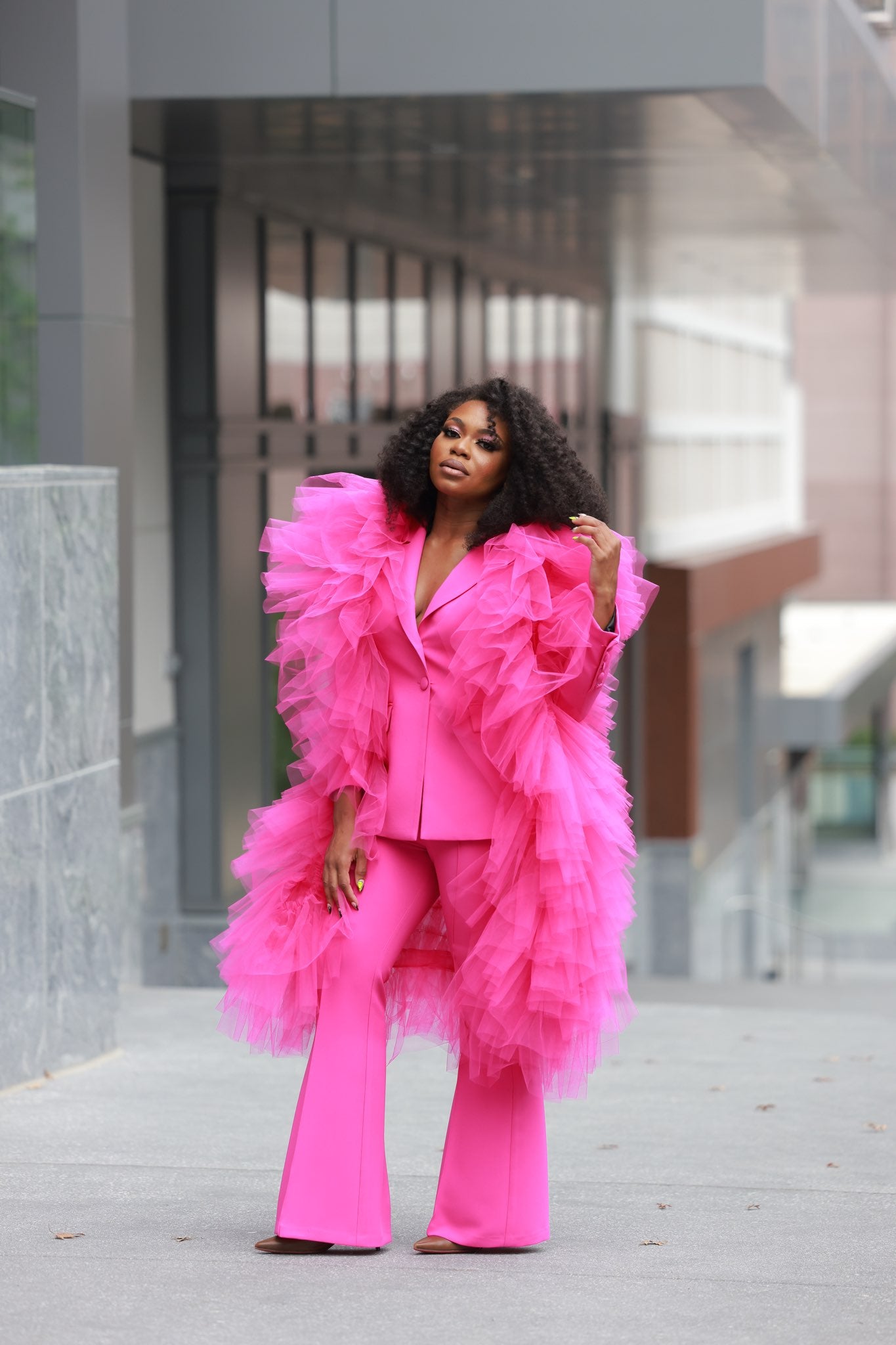 Fall Pink Power Suit, Musings of a Curvy Lady
