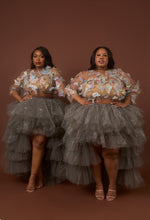 Load image into Gallery viewer, Sparkle Silver Butterfly Skirt Set
