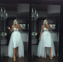 Load image into Gallery viewer, Custom made White Overlay Midi Dress
