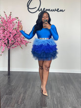 Load image into Gallery viewer, Shades of Blue ombre skirt set
