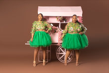 Load image into Gallery viewer, Enchanted Custom Butterfly Mini Skirt Set in Green
